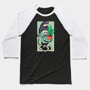 Smurf Cat - Smurf cat with Plant Baseball T-Shirt